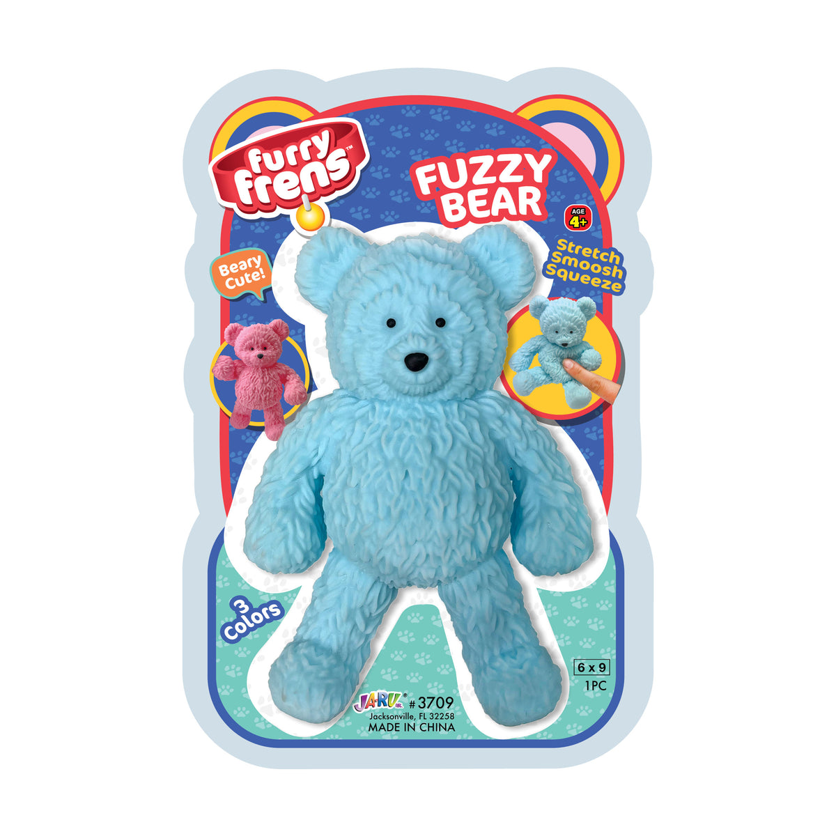 Furry Frens Fuzzy Bear – Fuzzy Stretch & Squeeze