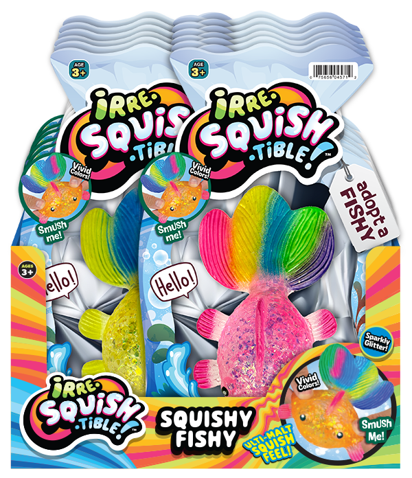 Irre-Squish-Tible Squishy Fishy – Rainbow Glitter Squishy
