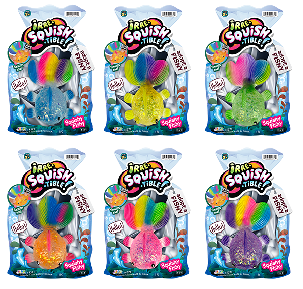 Irre-Squish-Tible Squishy Fishy – Rainbow Glitter Squishy