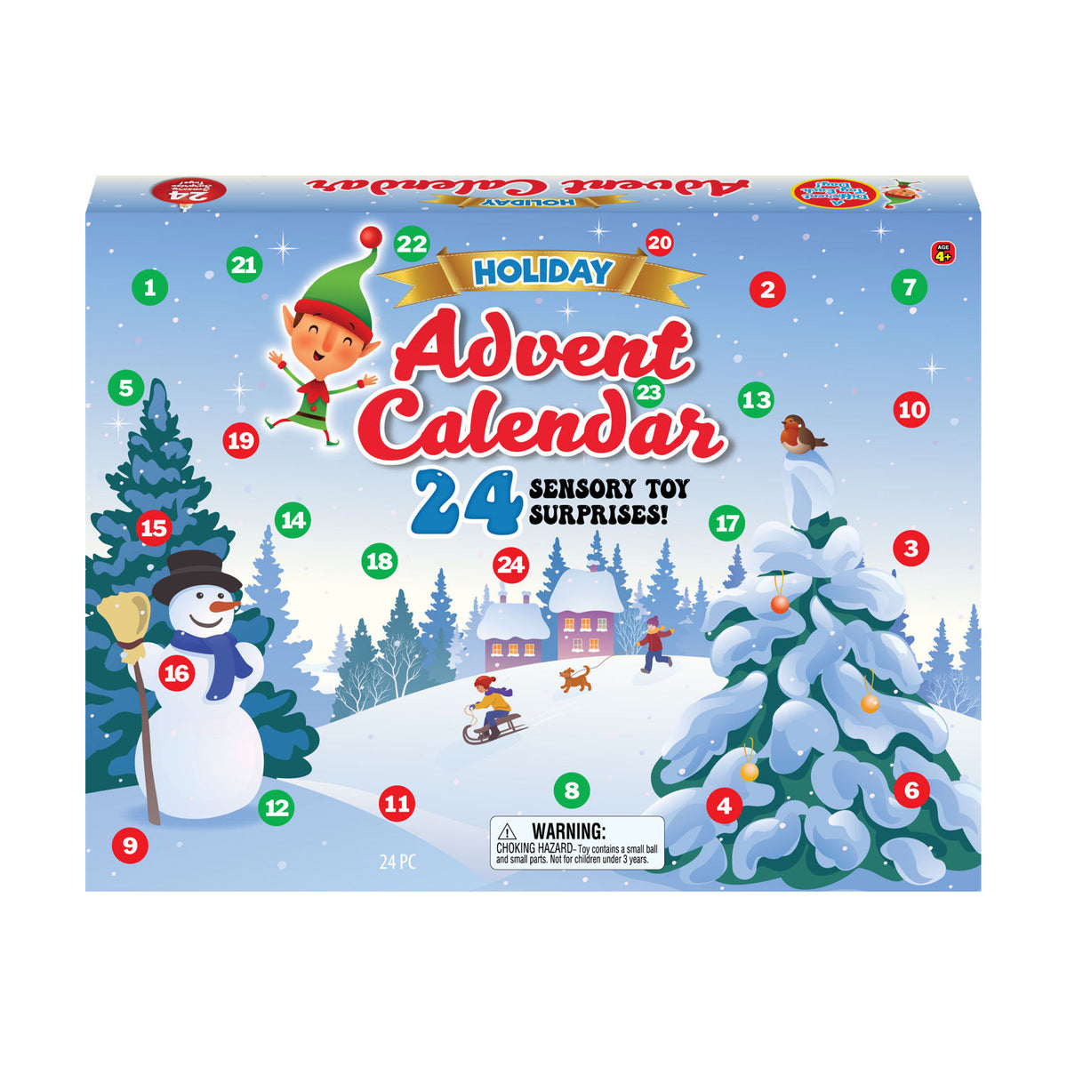 JA-RU Holiday Advent Calendar — 24 Sensory Toy Surprises — PREORDER