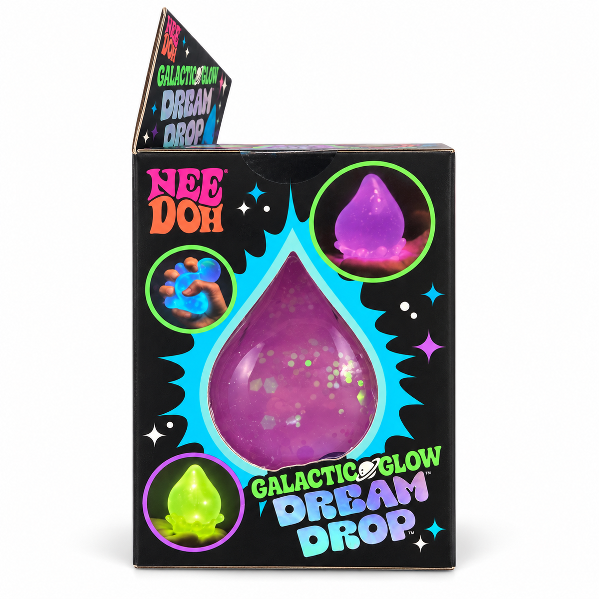 NeeDoh Galactic Glow Dream Drop-Purple