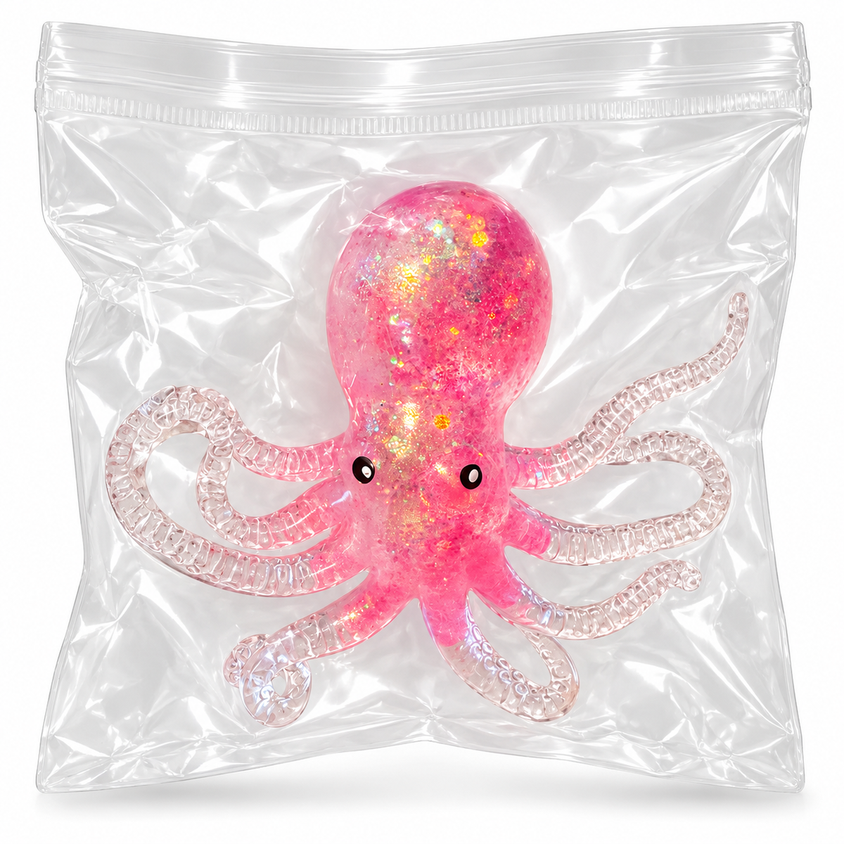 Pink Octopus Sugar Squares Squishy
