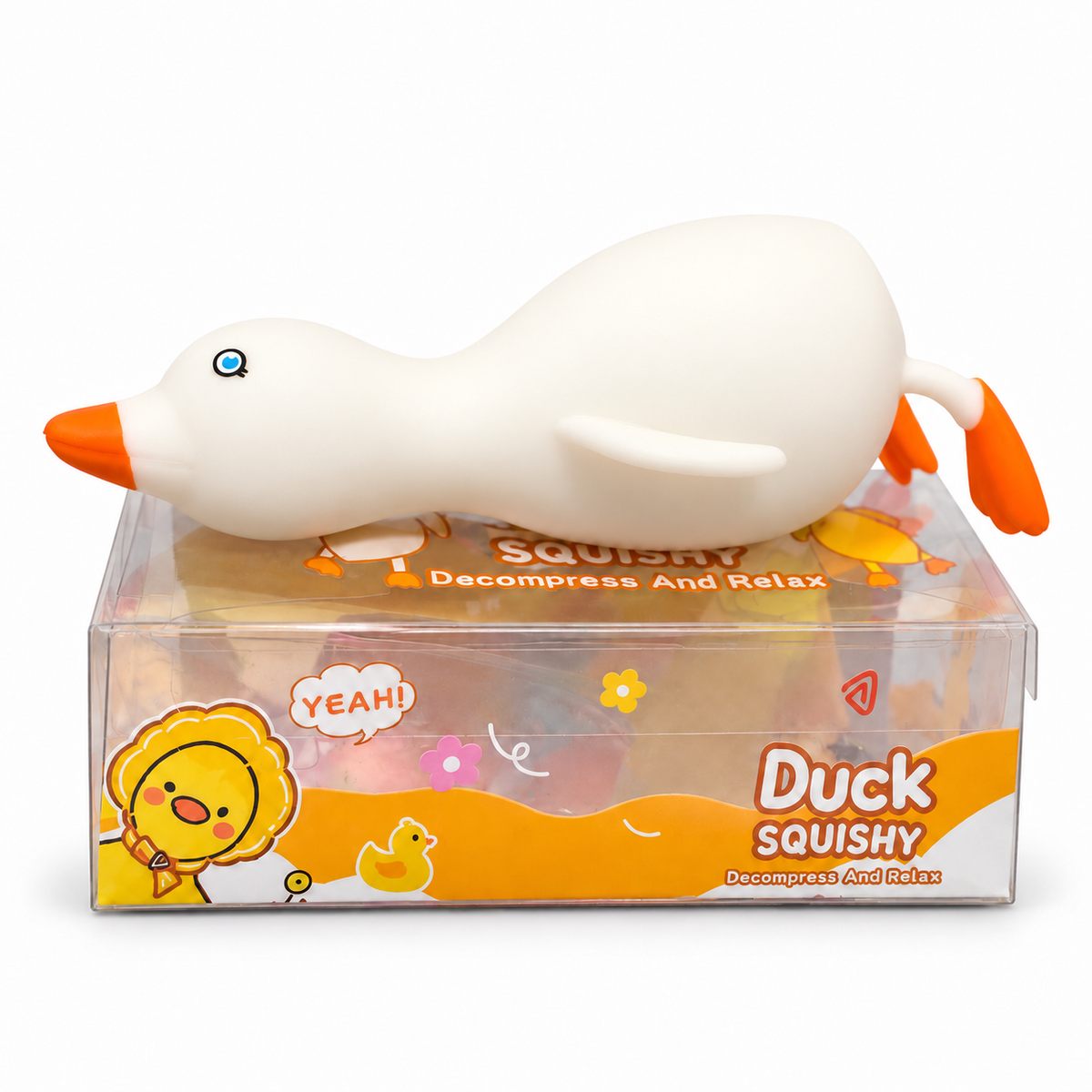 White Crunchy Duck Squishy
